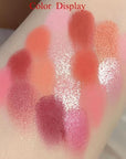 16 Colors Pink Matte Glitter Metallic Eye Shadow Palette, Korean Eyeshadow Palette Makeup, Pigmented Red Eyeshadow Kit for Halloween Parties, Joker Vampire Clown Makeup