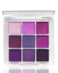 Purple Glitter Matte Eyeshadow Palette, 9 Colors Shimmer High Pigmented Eyeshadow Powder, Dream Purple Eye Shadow Palette Makeup,Waterproof Blendable Colorful Eyeshadow Palette for Girl Women