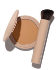 No Makeup Makeup Long-Lasting Lightweight Foundation & Brush Duo | Cruelty-Free, Fragrance-Free, Buildable, Transfer-Proof Makeup (Natural)