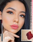 2Pcs Matte Liquid Lip Stain Peel Off Lip Liner Tattoo Set, Waterproof, Smudge-Proof, Peel Off Lip Stain Tattoo, Long-Lasting Non-Stick Cup Lip Gloss for All Skin Types (0.12 fl oz, #04+#06)