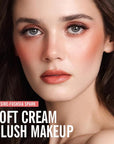 KIMUSE Soft Cream Blush Makeup, Liquid Blush for Dewy Finish