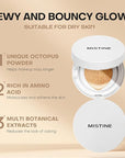 MISTINE Tavel Size Air Cushion Foundation Glow Hydrating Fair Ivory