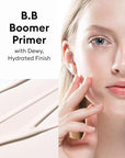 MISSHA M BB Boomer Primer for Face I Creamy-Soft, Illuminating Makeup Primer for Dewy Finish, Hydrating Radiant Cream, Moisturizing Makeup Base, Glass Skin, Stocking Stuffers, 1.35 Fl oz/40ml