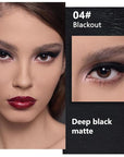 evpct Matte Deep Black Single Eye Shadow Palette Makeup for Older Women, Dark Black Cream Eye shadow Palette Single for Older Women Matte, High Pigment Waterproof Monochrome Eyeshadow, sombra de ojos