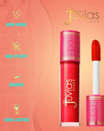 Juvia's Place, Lip Gloss Reflect Cherry Love, Red The Reds & Berries,Long Lasting Hydrating, Rich, Bright, 16 oz.