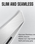 Professional Slant Tweezers for Women Facial Hair - German Stainless Steel, Ultra Precision, Lightweight Black Tweezers for Women & Men, Ideal for Eyebrow & Facial Grooming (Matte Black)