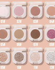 Glitter Shimmer Sparkle Eye Shadow Palette Makeup for Green Blue Eyes, Pearl White Silver Glitter Shimmer Metallic Holographic Multichrome Cream Iridescent Single Monochrome Eyeshadow Makeup