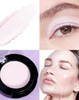 Monochrome Matte Eyeshadow Makeup Palette, Highly Pigmented Pearl White Eyeshadow Palette, Matte Pressed Powder Eye shadow Makeup, Single Vegan Eye Shadow, Daily Evening Women Girls Eyeshadow Gift 3#
