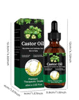 Jamaican Black Castor Oil - 100% Pure Organic Cold Pressed for Hair Growth, Eyelash/Eyebrow Serum, Scalp and Nail Care, Glass Bottle (2.02 Fl Oz) (small, castor)