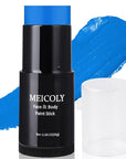 MEICOLY Blue Face Body Paint Stick(1.06 Oz), Scary Clown Blue Makeup Face Paint,Blue Eye Black Baseball,Body Paint for Halloween Special Effects Smurf Mystique Cosplay Avatar SFX Makeup