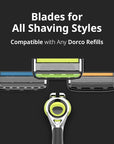 Dorco Pace 6 Pro 3D Motion Razor System - 1 Handle + 9 Cartridge Set