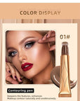 3 Color Contour Beauty Wand, Highlighter ,Blush,Face Concealer (01#Contour +02#Blush+04#Highlighter)