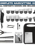 Wahl USA Chrome Pro Corded Clipper Complete Haircutting Kit for Men – Powerful Total Hair Clipping, Beard Trimming, & Grooming - Model 3024635