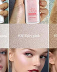 Glitter Powder Highlighter Makeup, Body Brightens the Natural (01#White Moonbeam)