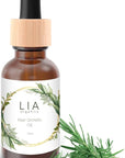 Lia Organics Hair Growth Oil - Organic, Vegan, cruelty free - Rosemary oil, castor oil, pumpkin seed oil, amla oil etc. For thick healthy hair, 1.70 Fl Oz (Pack of 1)