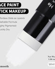 Go Ho White Face Paint,Washable Formula Face Paint Stick,Non-toxic Full-coverage Cream to Powder White Face Body Paint for Halloween Cosplay Zombie Skeleton Clown Goth Makeup