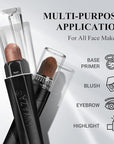 3PCS Eyeshadow Stick,Champagne Metallic And Shimmer Eye shadow Pencil Crayon Brightener Makeup with Crease-proof Formula,Waterproof & Long Lasting Eye Shadow And Eyeliner Pen Set