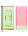 Blush Stick for Cheeks - Cream Makeup Blush Wand, Solid Moisturizer Stick for Cheeks Tint, Natural Blendable Waterproof Korean Matte Long-Lasting Smooth Blushes (#01 Shy Pink)