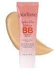 pūrlisse Ageless Glow Serum BB Cream SPF 40 - Glow BB Cream with SPF Enriched with Bakuchiol & Vitamin C to Help Improve Firmness & Reduce Wrinkles for Dewy Skin - Light Medium (1.4 oz)