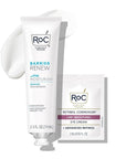 RoC Barrier Renew Night Moisturizer with Ceramides & Antioxidant Green Tea and Lipo Peptides to Renew Skin Barrier, (2.5 oz) with Retinol Eye Cream Packette