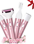 Wet & Dry Electric Razor for Women Body Razors 4-in-1 Facial Hair Remover Electric Shaver and Facial Hair Remover Painless Ladies Body Razors for Nose Face Body Leg Bikini Arm Hair