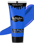MEICOLY Cream Royal Blue Face Body Paint,2.37Oz Large Tube Water Based Full Body Paint for Adult and Kid,Single Tube Dark Blue Face Paint for Smurf Mystique Cosplay Avatar Makeup,Halloween SFX Makeup