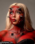 Mehron Makeup Paradise Makeup AQ Refill Size | Stage & Screen Performance, Face & Body Painting, Beauty, Cosplay, and Halloween | Water Activated Face Paint, Body Paint .25 oz (7 ml) (Red)