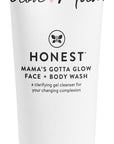 The Honest Company Honest Mama's Gotta Glow Face and Body Wash | Pregnancy Safe Clarifying + Exfoliating AHA Cleanser | 8 fl oz
