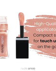 nude envie Lip Gloss - Certified Vegan Lipgloss Cruelty-Free and Paraben Free - Enriched Peptides, Vitamin E and Jojoba Oil (Whisper)