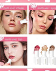 Blush Stick, Matte Cream Blush Stick for Cheeks, Lasting(05 Rose)