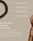 L. Erickson Grab & Go Pony - Bronze Metallic - 8 Pack Ponytail Holder Hair Ties