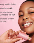 MCoBeauty Baby Face Multi-Use Cream Stick, Lou Lou Deeper Rose Tone Shade, Silky Smooth, Buildable Blush for Eyes, Lips & Cheeks, Vegan, Cruelty Free Cosmetics
