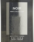 Bath & Body Works, Signature Collection 2-in-1 Hair + Body Wash, Noir For Men, 10 Ounce