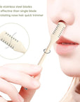 2-in-1 Nasal Hair Cutter for Women,3pcs Double Sided Nasal Hair Cutter,Nostril Hair Remover Tool, 360° Rotating Nose Hair Trimmer with Ear Digger for Men and Women Manual Nose Hair Trimmer