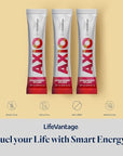 AXIO Regular Energy Drink Powder, Strawberry Splash, 30 Packets, Instant Energy Powder, Energy Supplement in a Drink Mix, w/B Vitamins, DMAE, L-Theanine, Quercetin, Green Tea & Pine Bark Extract
