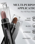3PCS Cream Eyeshadow Stick Set,Pro Longwear Purple Eye Shadow Sticks Pencil Crayon-Grape Glam