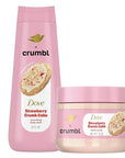 Dove Moisturizing Strawberry Crumb Cake Body Wash & Scrub Combo, 20oz Wash + 15oz Scrub, Limited Edition, Paraben & Sulfate Free, For Body, Improves Skin Texture, Moisturizes
