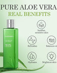 Aloderma Fresh Aloe Vera Face Hydrator Made with 99.8% Organic Aloe Vera within 12 Hours of Harvest - No Thickeners Great for Acne Prone & Sensitive Skin Repair, Scalp, & Hair 240ml