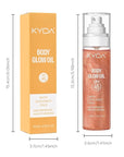 KYDA Body Glow Oil, SPF 45 Broad Spectrum, Sunscreen Body Oil with Rose Gold Mica, Moisturizing Coconuts Summer Sunscreen, Water Resistant Glow Skin Moisturizer, 3.38 fl oz, ROSE