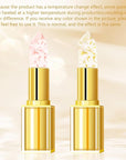 Transferproof Color Changing Lipstick, Gold Crystal Ph Lipstick Color Changing Lipsticks for Women Girls, Temperature Change Moisturizer,Long Lasting 24 Hours Moisturizing Glossy Shine Lip Gloss(2Pcs)