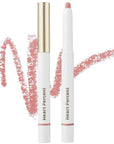 Heart Percent Dote On Mood Lip Pencil, Long-Lasting Creamy Lip Crayon Smooth Color Liner Retractable Lipstick Pencil 0.8g, #06. Rose Beige