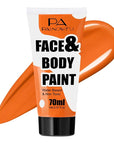 Orange Face Paint 70ml - Non-Toxic Washable Body Paint for Pumpkin, Tiger Makeup - Water-Based Highly Pigmented Face Body Paint for Halloween SFX Cosplay Makeup ,Costume Events,Party & Stage