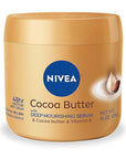 NIVEA Cocoa Butter Body Cream with Deep Nourishing Serum, Cocoa Butter Cream for Dry Skin, 16 Ounce Jar