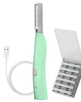 SPA SCIENCES - SIMA Patented Dermaplane Razor for Women Face – Painless 2-in-1 Facial Exfoliation & Peach Fuzz Hair Removal – Anti-Aging – 3 Speeds – Rechargeable – 7 Weeks Treatment