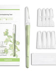 Face Razors for Women, Dermaplane Razor for Women Face, Eyebrow Razor, Facial Razors, Dermaplaning Tool, Reusable Metal Handle with 8 Microblades for Sensitive Skin, Peach Fuzz Remover, Green