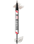 Maybelline Build-A-Brow 2-in-1 Brow Pen and Sealing Eyebrow Gel, Eyebrow Makeup for Real-Looking, Fuller Brows, Medium Brown, 1 Count