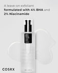 COSRX Niacinamide 2% + BHA 4% Blackhead Exfoliant Toner 3.38 fl.oz / 100ml, Korean Toner, Blackhead Remover, Pore Minimizer for Enlarged Pores, for All Skin Types, Korean Skin Care