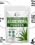Organic Aloe Vera Powder for Hair & Face (2 Pounds) | Aloe Barbadensis | AloeVera Extract USDA Certified by Proud Planet