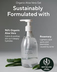 AROMATICA Organic Aloe Vera Gel 10.14oz/300ml, After Sun Care And Sunburn Relief with Pure Aloe Vera Gel Face&Hair, Sun Burn Moisturizer EWG Verified