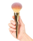 Powder Brush,Daubigny Large Powder Brush Flat Arched Premium Durable Kabuki Makeup Brush Perfect For Blending Liquid,Cream and Flawless Powder,Buffing, Blending,Concealer (Gold)